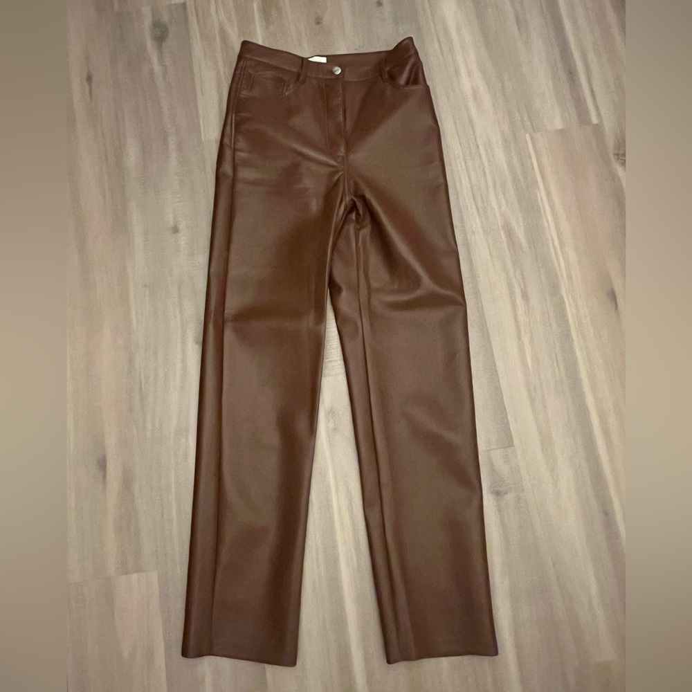 ARITIZA Wilfred THE MELINA™ SUPER HIGH-RISE PANT LEATHER COGNAC SIZE 4